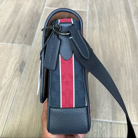 Coach Thompson Small Map Bag In Signature Jacquard With Stripes - Picture 4 of 9